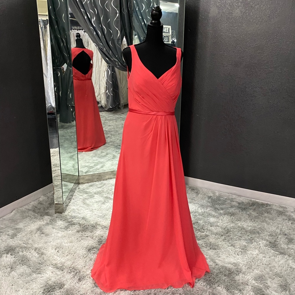 Christina Wu Size 14 Bridesmaid Dress Cherry Color